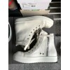 Rick Owens DRKSHDW Canvas High Top White Leather