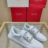 Roger Vivier Very Vivier Strass Buckle White Sneakers