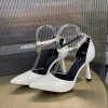 Versace white patent leather heels