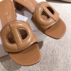 Dior brown D-club slides/ heeled sandals