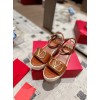 Valentino Garavani VLogo brown sandals 9cm