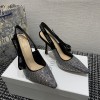 Dior J'Adior Slingback Silver Strass Heels ( 2cm/ 6.5cm/ 9cm)