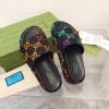 Gucci flatform colorful black slippers