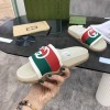 Gucci Interlocking G Web green slippers