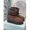 Prada padded nylon brown boot