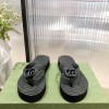 Gucci black GG slippers