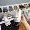 Chanel White Espadrilles Flats