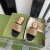 Gucci GG matelasse black canvas slide sandal