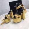 YSL Gold Paige Platform Heels