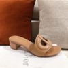 Dior brown D-club slides/ heeled sandals