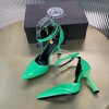 Versace green patent leather heels