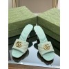 Gucci GG Green Canvas Heels