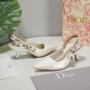 Dior Slingback white patent leather heels