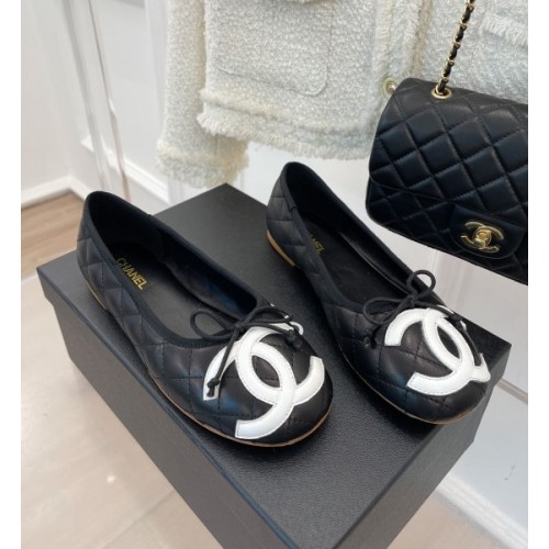 Chanel CC Ballerinas black shoes