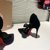 CHRISTIAN LOUBOUTIN CL Torrida Silk Bow Red Sole Pumps