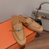 Hermes Oz brown loafers