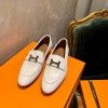 Hermes white flats 02