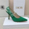 Dior J'adior Slingback Heels Green 10cm