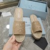 Prada Beige Espadrille Slides