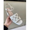 Gucci Interlocking G Studs White Heels