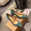 Christian Louboutin Kate Sude Blue Pumps Heel