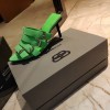 Balenciaga green heeled sandals