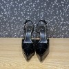 Valentino Garavani VLogo Black Patent Slingback Heels 10cm