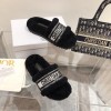 Dior Dway Wool Shearling Fur Slippers
