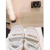 Chanel slippers white in raffia