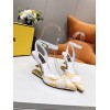 FENDI FIRST Fendace white heels 9.5cm