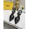 FENDI FIRST Fendace black leather heels 9.5cm