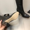 Chanel pearl high black boots