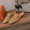 Hermes Oz brown loafers