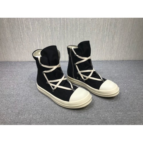 Rick Owens DRKSHDW Canvas High Top Leather 002