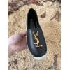 YSL black leather espadrilles flats