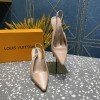 Louis Vuitton slingback beige heels