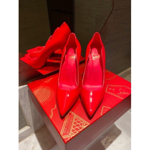 Louboutin Red Patent 100mm Heels