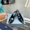 Prada black slingback 70mm heels