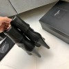 YSL black leather boots