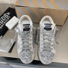 Golden Goose Super-Star all silver glittery sneakers
