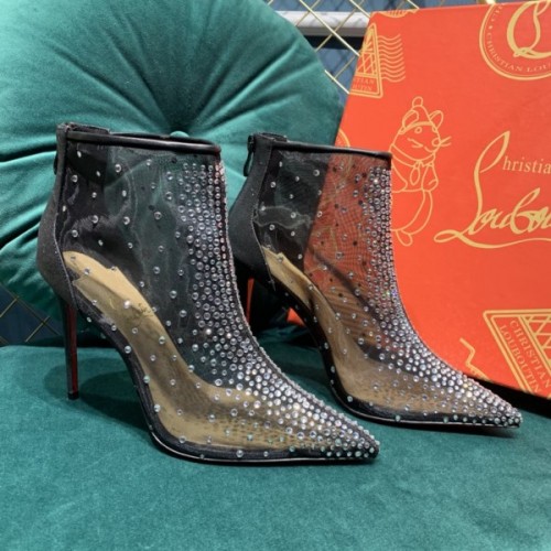 Christian Louboutin Black Constella 100 Crystal Boots