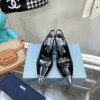 Prada black slingback 70mm heels