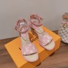 Louis Vuitton Pink Maia Wedge Sandals