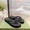 Gucci black GG slippers