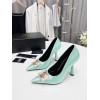 Versace Medusa blue pumps