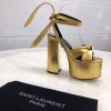 YSL Gold Paige Platform Heels