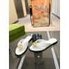 Gucci Interlocking G thong white sandal