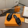 Louis Vuitton Black Flat Mules