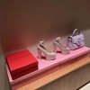 Valentino Garavani WhiteTan-Go Pump with Crystals 155mm Heels