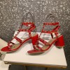 Valentino Garavani Rockstud Red Leather 60mm Sandals